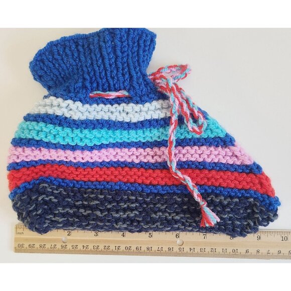 Knitted Multicolor Women's Booties Hand Made Multi Color Reading Socks - Picture 8 of 10